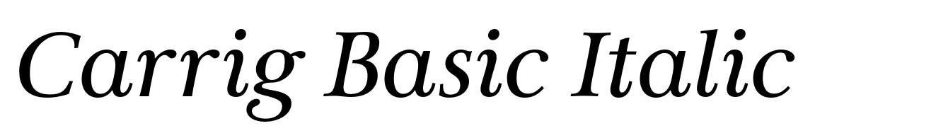 Carrig Basic Italic